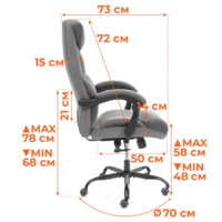 TetChair Cambridge metalBL велюр/ткань (серый) Image #14