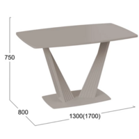 Трия Фабио тип 1 раздвижной (капучино матовый/стекло матовое капучино) Image #6