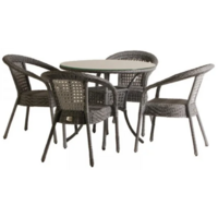 AIKO DECO 4 с круглым столом D90 5045П Серый