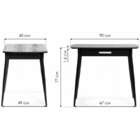 Woodville Вики 90х60х77 (делано/черный) Image #7