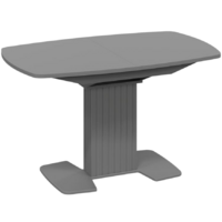 Трия Хилтон раздвижной Тип 2 (графит матовый/стекло матовое серое)