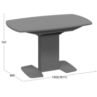 Трия Хилтон раздвижной Тип 2 (графит матовый/стекло матовое серое) Image #9