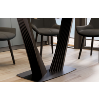 Трия Фабио тип 1 раздвижной (черный муар/стекло матовое черный мрамор) Image #15