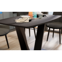 Трия Фабио тип 1 раздвижной (черный муар/стекло матовое черный мрамор) Image #13