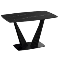 Трия Фабио тип 1 раздвижной (черный муар/стекло матовое черный мрамор) Image #2