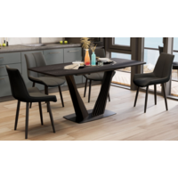 Трия Фабио тип 1 раздвижной (черный муар/стекло матовое черный мрамор) Image #12