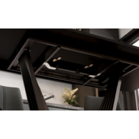 Трия Фабио тип 1 раздвижной (черный муар/стекло матовое черный мрамор) Image #14