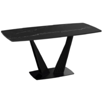 Трия Фабио тип 1 раздвижной (черный муар/стекло матовое черный мрамор)