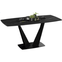 Трия Фабио тип 1 раздвижной (черный муар/стекло матовое черный мрамор) Image #3