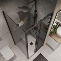 Niagara 100x100x195 NG-85-10TB-TB100-34 (черный матовый/тонированное стекло) Image #6