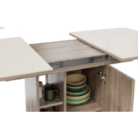 Трия Мюнхен Тип 1 (дуб сонома трюфель/стекло глянцевое бежевое) Image #6