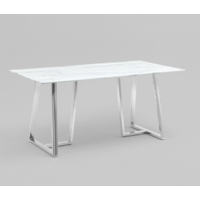 Stool Group Даллас 160x90 / DT-923-W-160 (белый/стекло)
