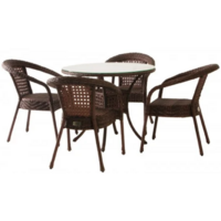 AIKO DECO 4 с круглым столом D90 7034П Шоколад Image #1