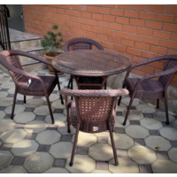 AIKO DECO 4 с круглым столом D90 7034П Шоколад Image #2