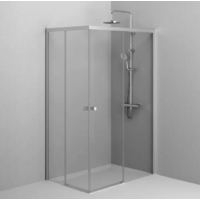 AM.PM X-joy 120x80 / W94G-403-120280-MT1K (серебристый/прозрачное стекло)