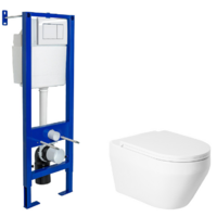 Saniteco KW-9009W + Berges АТОМ 410 040333 (с кнопкой)