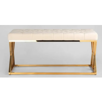 Stool Group Инсигния / BENCH-011-TG-BG (вельвет бежевый/сталь золото) Image #2