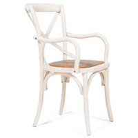 TetChair Cross 91x55x52 (дерево береза/Butter White)