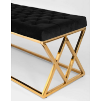 Stool Group Инсигния / BENCH-011-TG (вельвет черный/сталь золото) Image #5