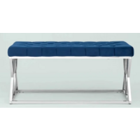 Stool Group Инсигния / BENCH-011 (вельвет синий/сталь серебристый) Image #2