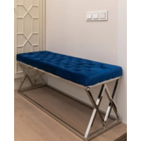 Stool Group Инсигния / BENCH-011 (вельвет синий/сталь серебристый) Image #5