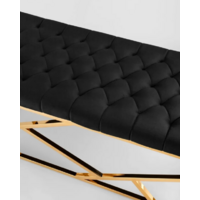 Stool Group Арт Деко / BENCH-016-TG (вельвет черный/сталь золото) Image #5