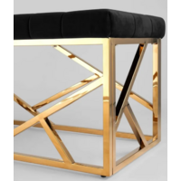 Stool Group Арт Деко / BENCH-016-TG (вельвет черный/сталь золото) Image #4