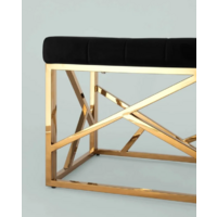 Stool Group Арт Деко / BENCH-016-TG (вельвет черный/сталь золото) Image #3