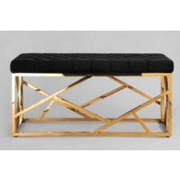Stool Group Арт Деко / BENCH-016-TG (вельвет черный/сталь золото) Image #2
