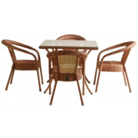 AIKO DECO 4 с квадратным столом 7035П Светлый