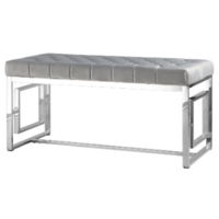 Stool Group Бруклин / BENCH-012-GR (вельвет серый/сталь серебристый)