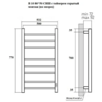 Маргроид Ferrum Вид 10 СНШ 80/50 Латунь матовая, скрытого монтажа, таймер справа Image #2