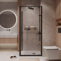 Niagara 80x100x195 NG-85-8AB-A100B-34 (черный матовый/прозрачное стекло) Image #7