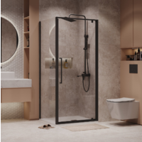 Niagara 80x100x195 NG-85-8AB-A100B-34 (черный матовый/прозрачное стекло) Image #9