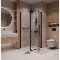 Niagara 80x100x195 NG-85-8AB-A100B-34 (черный матовый/прозрачное стекло) Image #8