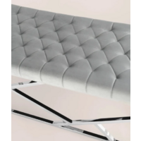 Stool Group Арт Деко BENCH-016-GR (вельвет серый/сталь серебристый) Image #3