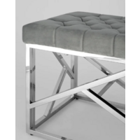 Stool Group Арт Деко BENCH-016-GR (вельвет серый/сталь серебристый) Image #4