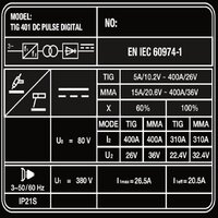 FoxWeld Saggio Tig 401 Dc Pulse Digital / 8037 Image #8