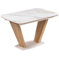 Woodville Петир 120-160х80х75 / 588013 (gilt white/дуб монтана)