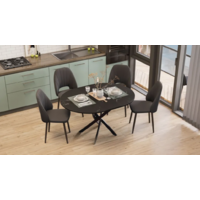 Трия Дуглас тип 1 (черный муар/стекло матовое черный мрамор) Image #5