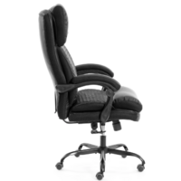 TetChair Chief metalBL кожзам/ткань (черный/черный стеганный) Image #2