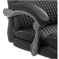 TetChair Chief metalBL кожзам/ткань (черный/черный стеганный) Image #6