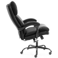 TetChair Chief metalBL кожзам/ткань (черный/черный стеганный) Image #4