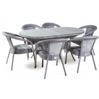 AIKO CAMELLIA с овальным столом 5045П Серый Image #1