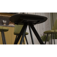 Трия Найтон Тип 1 раздвижной (черный муар/керамика матовая/серый мрамор) Image #7