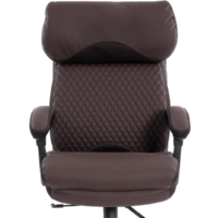 TetChair Chief metalBL кожзам/ткань (коричневый/коричневый стеганный) Image #2