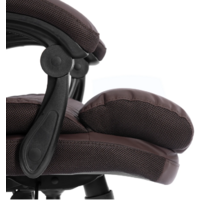 TetChair Chief metalBL кожзам/ткань (коричневый/коричневый стеганный) Image #8