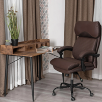 TetChair Chief metalBL кожзам/ткань (коричневый/коричневый стеганный) Image #15