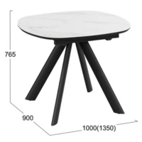 Трия Найтон Тип 1 раздвижной / 285830 (черный муар/керамика матовая/белый мрамор)  Image #9