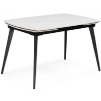 Woodville Aveiro 120-180x80 (белый мрамор/черный)